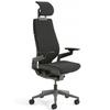 Steelcase Gesture Office Desk Chair with Headrest Cogent Connect Turmeric Fabric Low Black Frame Hard Floor Caster Wheels Hard Floor Caster Wheels view 1
