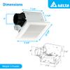 Delta Breez Integrity Exhaust Bathroom Fan 80 CFM Energy Efficient Quiet Operation Ceiling and Wall Mount Motor with Humidity Sensor, White view 3