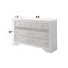 Acme Naima Wood 9-Drawers Bedroom Dresser in White view 3