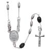 Holyart Rosary in 925 Silver and Oval Crystal Grains Measuring 4mm view 1