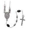 Holyart Rosary in 925 Silver and Oval Crystal Grains Measuring 4mm view 2