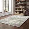 Oriental Weavers Henderson Shag Area Rug - 5503H - 5'3" x 7'6" - in Grey/Ivory - Plush Soft Shag, Modern Style, Stain Resistant, Cushion Feel, Bedroom, Office Rug view 1