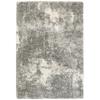 Oriental Weavers Henderson Shag Area Rug - 5503H - 5'3" x 7'6" - in Grey/Ivory - Plush Soft Shag, Modern Style, Stain Resistant, Cushion Feel, Bedroom, Office Rug view 2