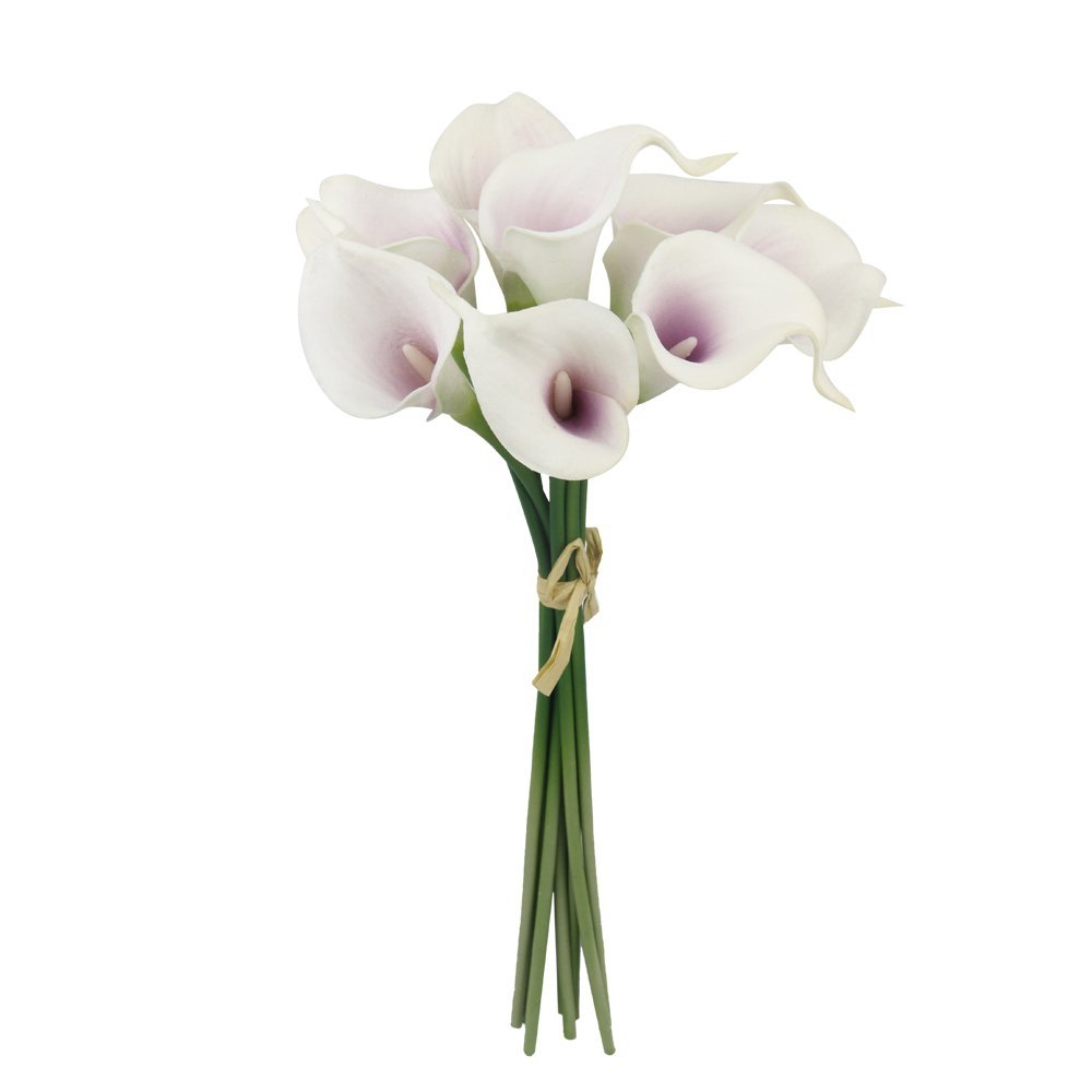 Angel Isabella Lot of 60-Real Touch Calla Lilies (Picasso-Pink Lavender)
