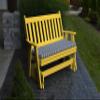 A & L Furniture Poly Traditional English Glider Bench, 5', Lemon Yellow view 1