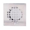 2" Sch 40 PVC Shower Drains W/ 4-1/4" Square Cover in Polished Chrome view 3