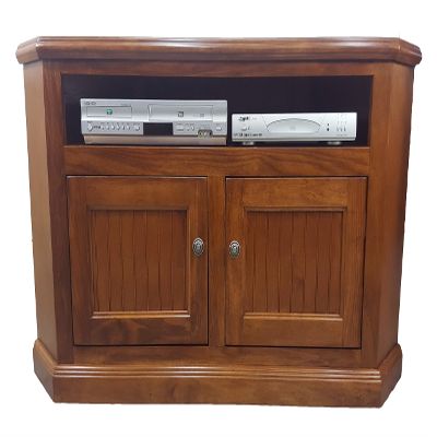 American Heartland Poplar Corner TV Stand, Aquamarine