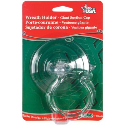 Adams Suction Cup Wreath Holder Holds Up To 10 Lbs Clear