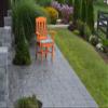 A & L Furniture Classic Dining Chair with Arms, Orange view 1