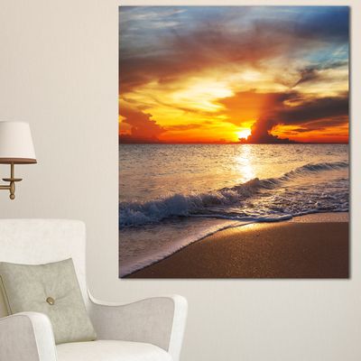 Designart MT12767-12-28 Metal Wall Art 12x28, Yellow