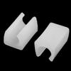 uxcell Plastic Chair Foot U Shaped Floor Glides Tubing Caps Cover 11mm Dia 20pcs White view 3