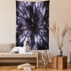 Ambesonne Galaxy Tapestry, Speed of Life Space Travel Galaxy Universe Science Fiction Future, Wall Hanging for Bedroom Living Room Dorm Decor, 60" X 80", Violet Black White view 2