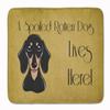 Caroline's Treasures BB1463RUG Smooth Black and Tan Dachshund Spoiled Dog Lives Here Machine Washable Memory Foam Mat, Bathroom Rug, Non-Slip Bath Mat, Durable Thick Washable Rugs for Kitchen, Bathroo view 1