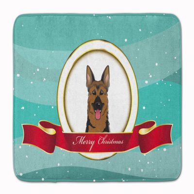 Caroline's Treasures BB1521RUG German Shepherd Merry Christmas Machine Washable Memory Foam Mat, Bathroom Rug, Non-Slip Bath Mat, Durable Thick Washable Rugs for Kitchen, Bathroom Quick Dry, Decorativ