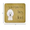 Caroline's Treasures BB1465RUG Bichon Frise Spoiled Dog Lives Here Machine Washable Memory Foam Mat, Bathroom Rug, Non-Slip Bath Mat, Durable Thick Washable Rugs for Kitchen, Bathroom Quick Dry, Decor view 3
