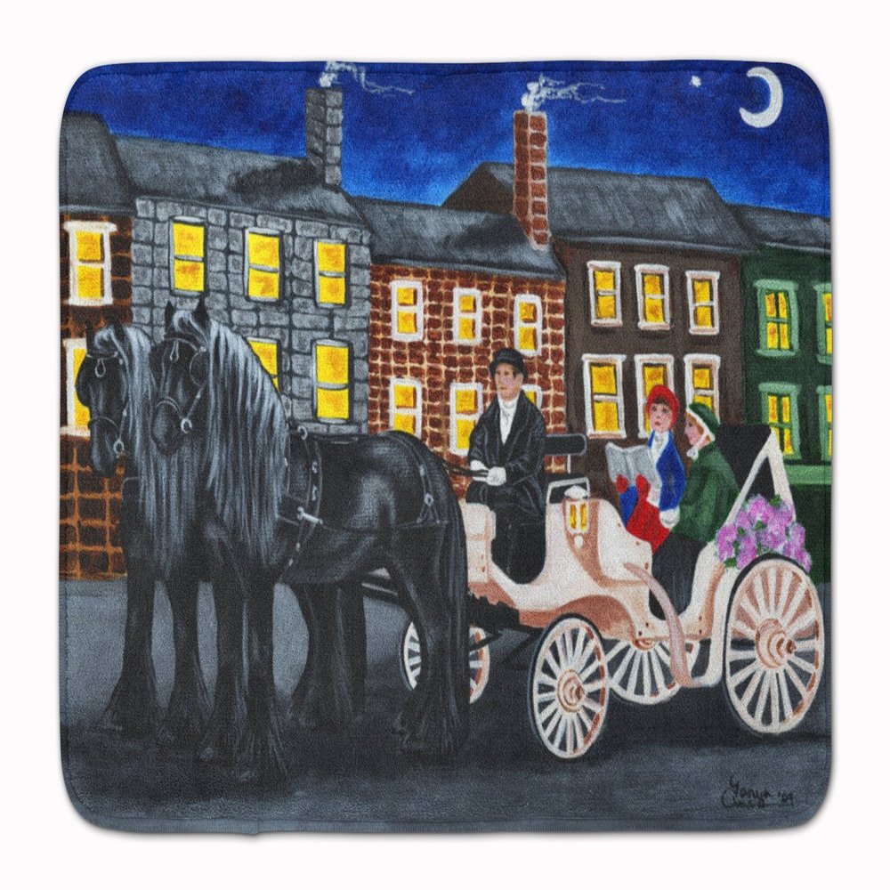 Caroline's Treasures AMB1409RUG City Carriage Ride Horse Machine Washable Memory Foam Mat, Bathroom Rug, Non-Slip Bath Mat, Durable Thick Washable Rugs for Kitchen, Bathroom Quick Dry, Decorative Artw