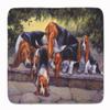 Caroline's Treasures BDBA0276RUG Basset Hound Puppies, Momma and Daddy Machine Washable Memory Foam Mat, Bathroom Rug, Non-Slip Bath Mat, Durable Thick Washable Rugs for Kitchen, Bathroom Quick Dry, D view 1