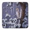 Caroline's Treasures BDBA0303RUG Owl on a Tree Branch in the Snow Machine Washable Memory Foam Mat, Bathroom Rug, Non-Slip Bath Mat, Durable Thick Washable Rugs for Kitchen, Bathroom Quick Dry, Decora view 1