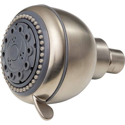 Whedon Champagne Massage Brushed Nickel 5 Settings Showerhead 2-1/2 gpm