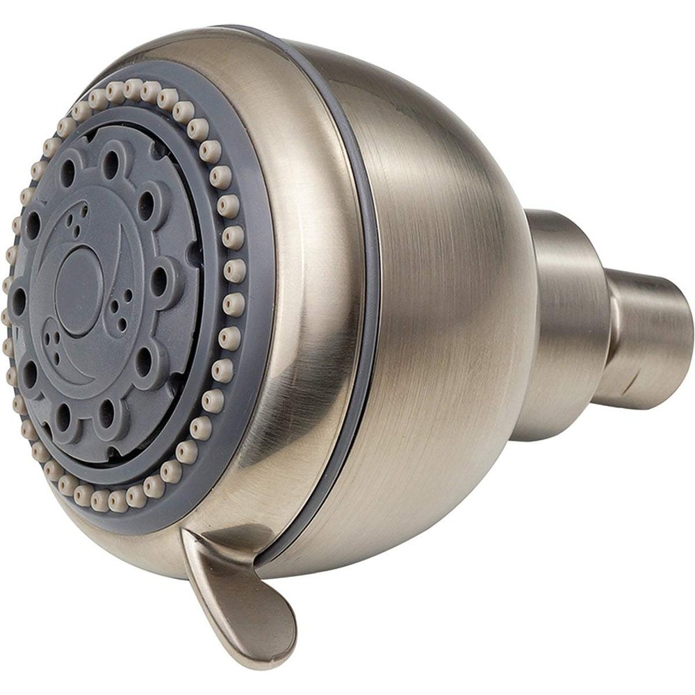 Whedon Champagne Massage Brushed Nickel 5 Settings Showerhead 2-1/2 gpm