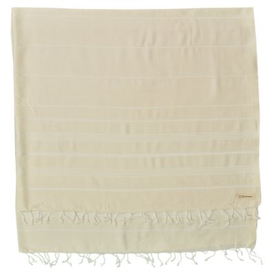 Bersuse Towels Anatolia XL Beach Blanket Throw Blanket Turkish Towel 100% Cotton Extra-Large Quick-Dry Lightweight Premium Peshtemal Towel - 61x82 Inches, Natural (Set of 3)