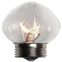 The Holiday Light Depot 25 Pack C9 Clear Christmas Replacement Light Bulbs for Indoor and Outdoor String Lights Transparent Christmas Light Bulbs 7 Watt E17 C9 Intermediate Base