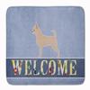 Caroline's Treasures BB5554RUG Chihuahua Welcome Machine Washable Memory Foam Mat, Bathroom Rug, Non-Slip Bath Mat, Durable Thick Washable Rugs for Kitchen, Bathroom Quick Dry, Decorative Artwork, view 1