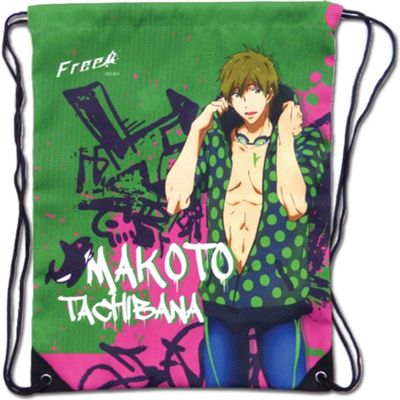 Great Eastern Entertainment Free!- Makoto Green Drawstring Bag