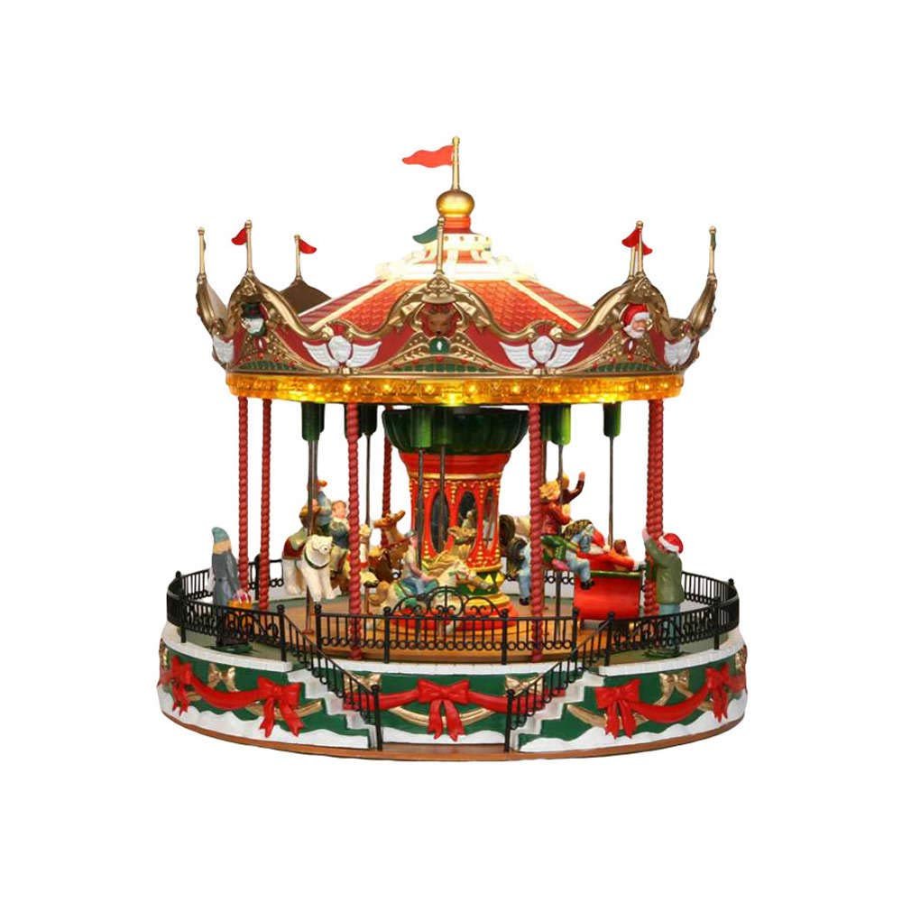 Lemax Carnival-Sights & Sounds: Santa Carousel-(34682-UK), Resin, Multicolor