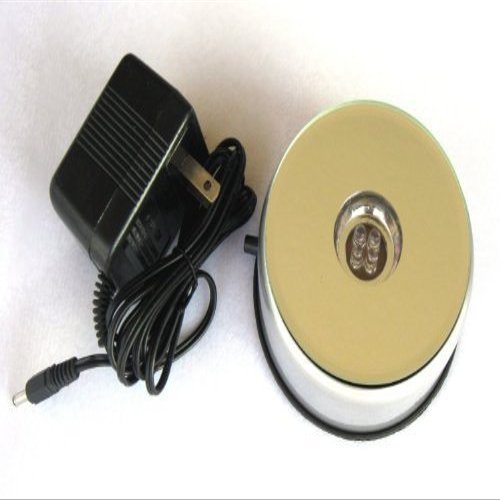 1 X LED Light Stand for Crystal / Glass Art and Jellyfish - Rotates - Four Colors by Power Sport