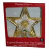 Country Silk Gold Star Christmas Tree Topper, 9" Modern, Pre-Lit, Indoor Use Only view 1