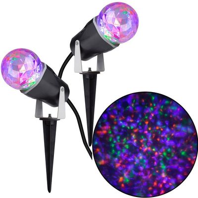 10.24 in. Projection Kaleidoscope LED POG Light Stake (2-Pack)