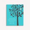 16X20 Custom Mounted Canvas Art Print Personalized Gift For Sister Shares A Part of Me Charcoal Tree on Turquoise Custom Wedding Art view 2