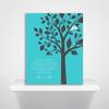16X20 Custom Mounted Canvas Art Print Personalized Gift For Sister Shares A Part of Me Charcoal Tree on Turquoise Custom Wedding Art view 3