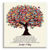 11x14 Mounted Canvas Art Print - Sister Shares A Part of Me Personalized Gift for Sister from Brother or Sister Colorful Tree - With Gift Wrapping LTC-C1166 view 1
