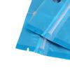 100PCS Matte Clear/Blue/Silver Metallic Mylar Foil Flat Zip Top Bags 12x20cm (4.7x7.8") view 4