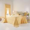 BrylaneHome Bedding Lightweight All Season Florence Quilted Oversized 100% Cotton Ultra Supreme Softness Bedspread - Queen, Dandelion Yellow view 1