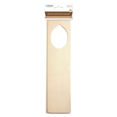 Craft Medley Wood Door Knob Hanger, 3.13in by 9.5in, 2-Piece, 3.13" by 9.5"
