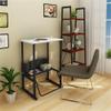 BOWERY HILL 20" x 28" Height Adjustable Student Desk with Shelf, Book Box, and Footrest, in Beige view 2
