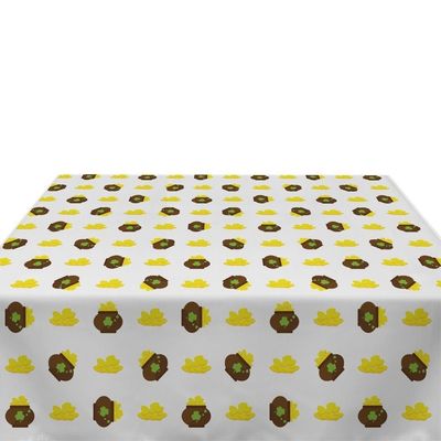 Pot of Gold Coins White Milliken Signature Tablecloths - Assorted Sizes (60"x120")