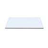 Spancraft 15" x 36" Rectangle Clear Tempered Glass Table Top 3/8" Thick - Flat Polish Edge view 1