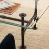 Spancraft 15" x 36" Rectangle Clear Tempered Glass Table Top 3/8" Thick - Flat Polish Edge view 3