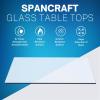 Spancraft 15" x 36" Rectangle Clear Tempered Glass Table Top 3/8" Thick - Flat Polish Edge view 4