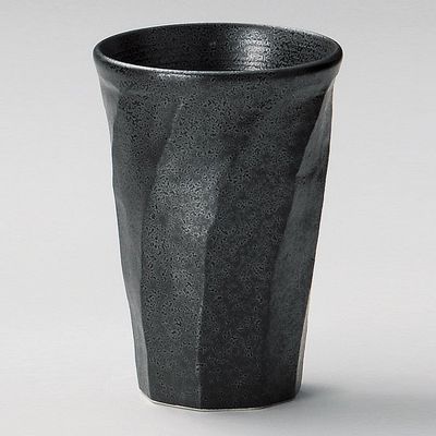  Crystal Black Free Cup [3.3 x 4.7 inches (8.5 x 12 cm), 10.8 fl oz (300 cc, 235 g)] [Free Cup] | Restaurants, Ryokan, Japanese Tableware, Restaurants, Stylish, Tableware, Commercial Use