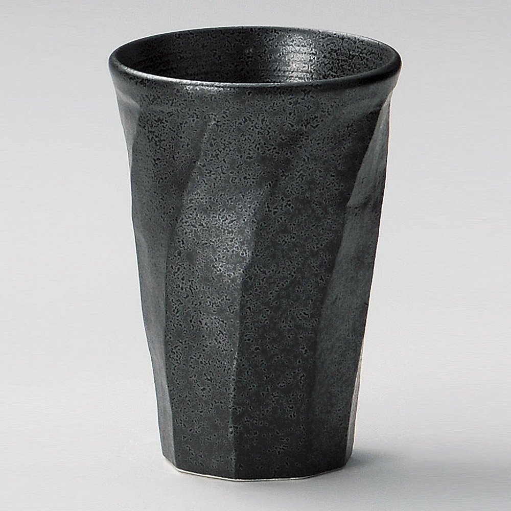  Crystal Black Free Cup [3.3 x 4.7 inches (8.5 x 12 cm), 10.8 fl oz (300 cc, 235 g)] [Free Cup] | Restaurants, Ryokan, Japanese Tableware, Restaurants, Stylish, Tableware, Commercial Use