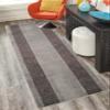 Washable Custom Size Runner Rug Meander Design Grey and Black, (21 Feet Length x 26 Inch Width) Custom Cut Slip Resistant Rubber Backing Runner Rugs, Extra Long Runner Rugs for Hallways view 1