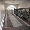 Washable Custom Size Runner Rug Meander Design Grey and Black, (21 Feet Length x 26 Inch Width) Custom Cut Slip Resistant Rubber Backing Runner Rugs, Extra Long Runner Rugs for Hallways view 3