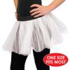 Beistle Tulle Tutu Skirt in White, 80s Themed Costume Accessory for Halloween, Birthday, School Dance, One Size Fits Most view 2