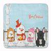 Caroline's Treasures BB2345RUG Merry Christmas French Bulldog Black Floor Mat, 19" x 27", Multicolor view 1