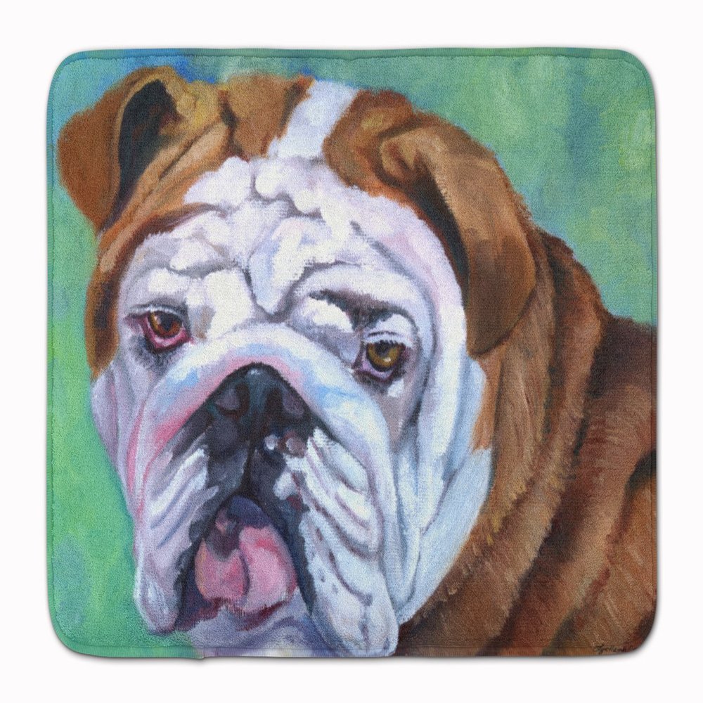 Caroline's Treasures 7349RUG Admiral the English Bulldog Machine Washable Memory Foam Mat, Bathroom Rug, Non-Slip Bath Mat, Durable Thick Washable Rugs for Kitchen, Bathroom Quick Dry, Decorative Artw